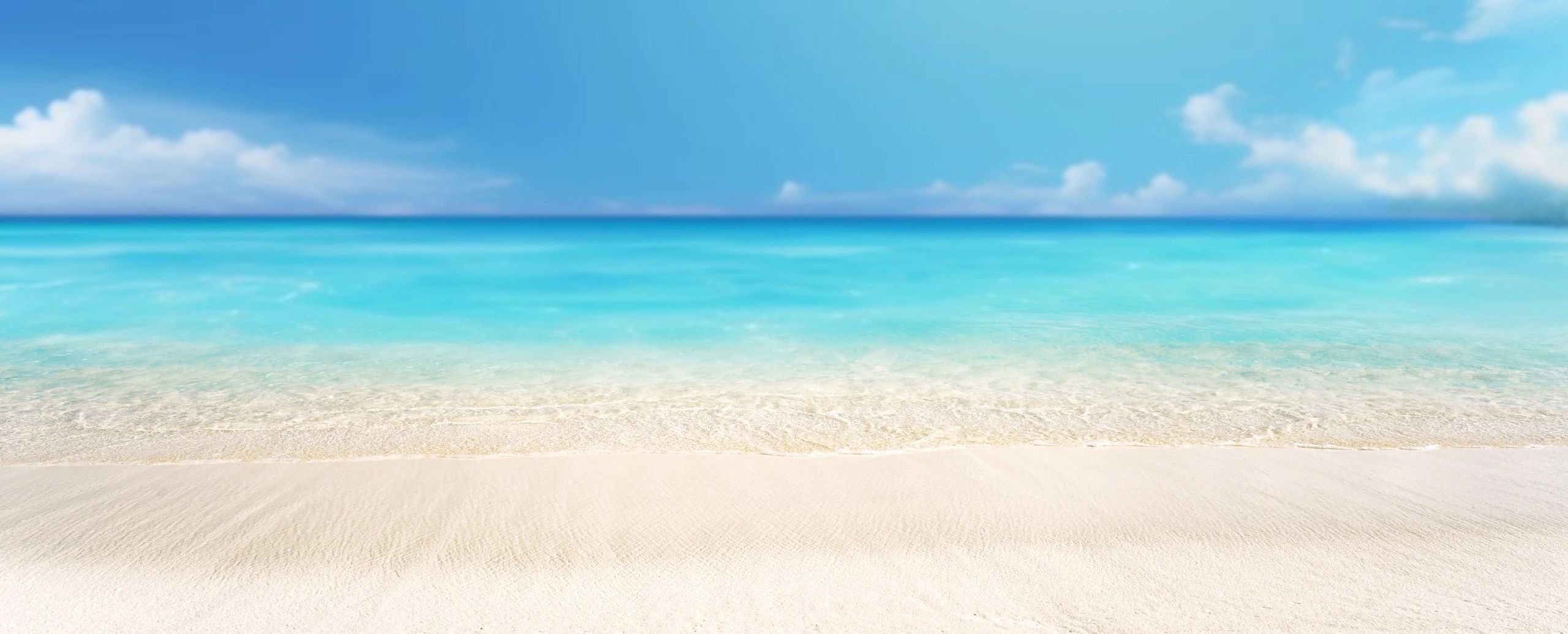 Coastal ocean horizon with expansive blue water